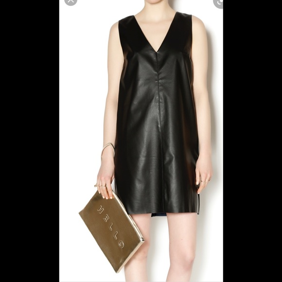 Lumiere Dresses & Skirts - Lumiere NWT FAUX LEATHER mini DRESS